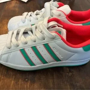 adidas gazelle silver green womens Adidas Kids' Superstar J Shoes